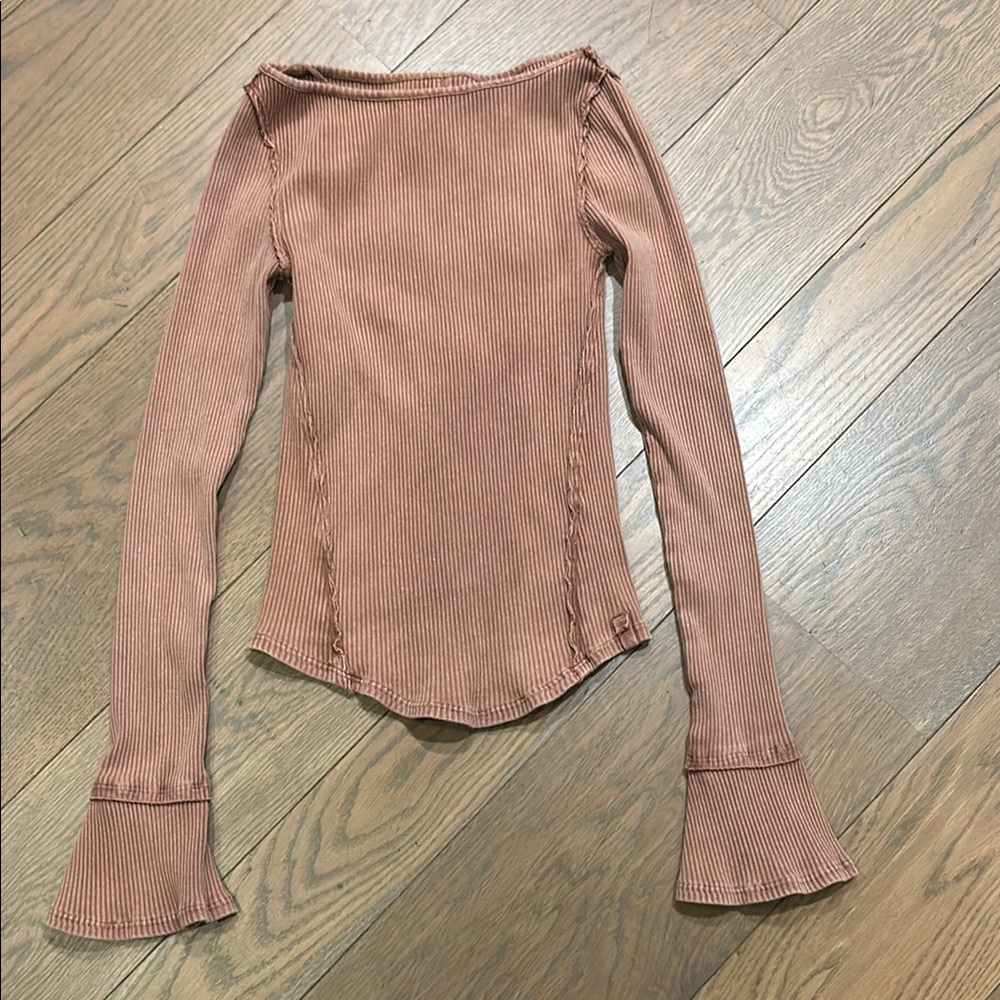 We The Free Soul Sister Boat Neck Long Bell Sleeve Top
